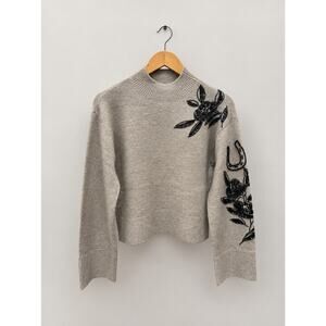 Ariat Beaded Floral Western Mock Neck Sweater NWT XS